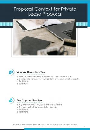 One pager private lease proposal template