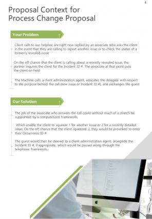 One pager process change proposal template