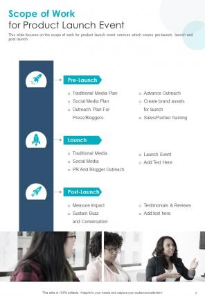 One pager product launching event proposal template