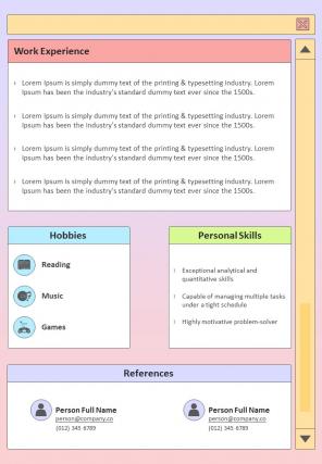 One Pager Professional Graphic Designer Resume Presentation Report Infographic Ppt Pdf Document