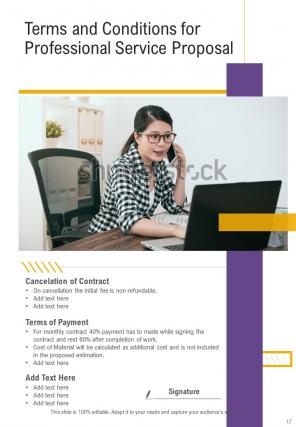 One pager professional service proposal template