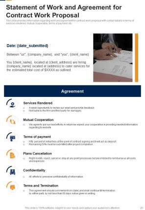 One pager proposal for contract work template