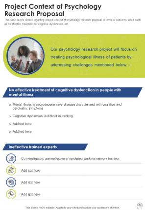 One pager psychology research proposal template