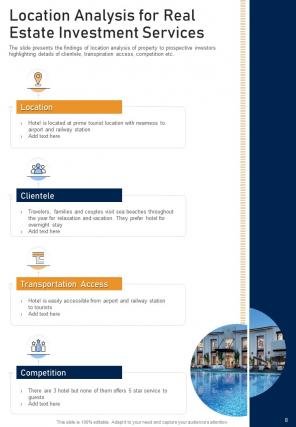 One pager real estate investment proposal presentation template