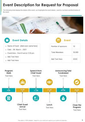 One pager request for proposal event planning template