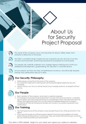 One pager security project proposal template