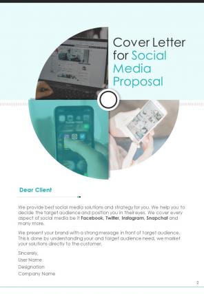 One pager social media proposal template