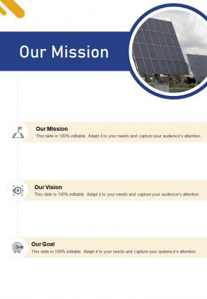 One pager solar panel installation proposal template