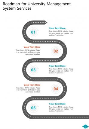 One pager university management system proposal template