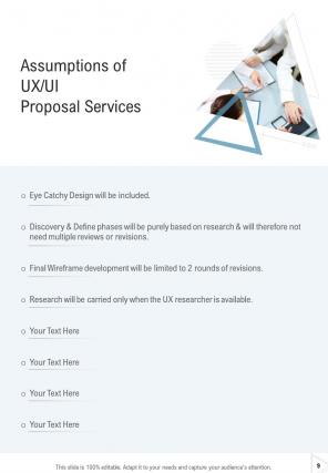 One pager ux ui proposal template