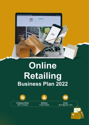 Online Retailing Business Plan Pdf Word Document Online Retailing Business Plan A4 Pdf Word Document