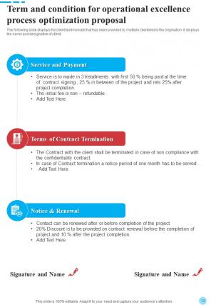 Operational Excellence Process Optimization Proposal Report Sample Example Document