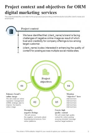 ORM Digital Marketing Proposal Report Sample Example Document Visual Customizable