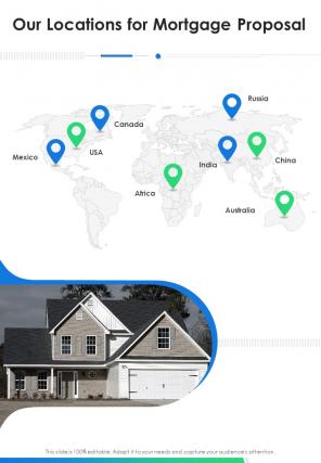 Our Locations For Mortgage Proposal One Pager Sample Example Document