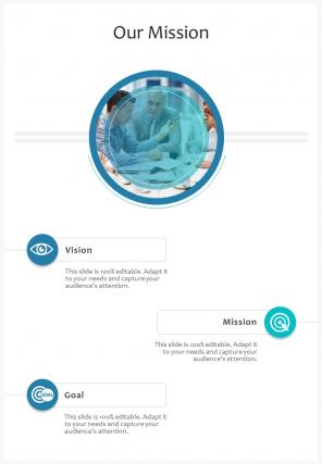 Our Mission Business Proposal Template One Pager Sample Example Document
