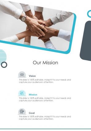 Our Mission E Mail Business Proposal One Pager Sample Example Document