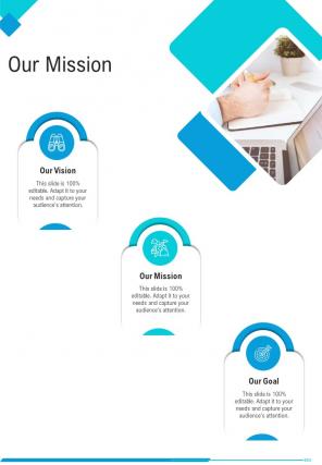 Our Mission Website Content Writing Proposal One Pager Sample Example Document