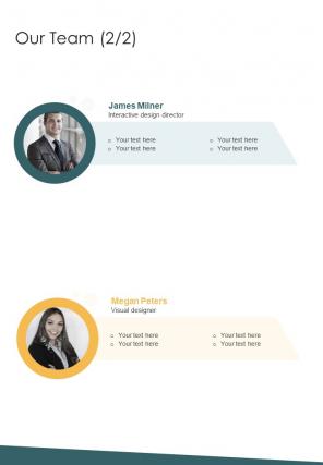 Our Team Branding Design Proposal Template One Pager Sample Example Document
