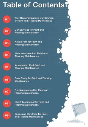 Paint And Flooring Maintenance Report Sample Example Document
