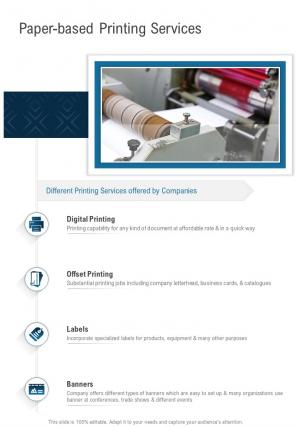 Paper Based Printing Services Contd One Pager Sample Example Document
