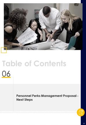 Personnel perks management proposal example document report doc pdf ppt