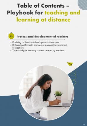 Playbook For Teaching And Learning At Distance Report Sample Example Document Designed