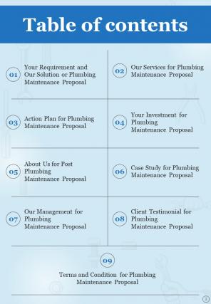 Plumbing Maintenance Proposal Report Sample Example Document