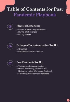 Post Pandemic Business Playbook Report Sample Example Document