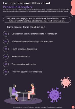 Post Pandemic Business Playbook Report Sample Example Document