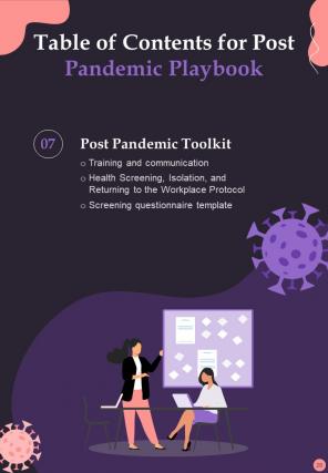 Post Pandemic Business Playbook Report Sample Example Document