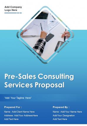 Pre Sales Consulting Services Proposal Report Sample Example Document