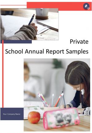 Private school annual report samples pdf doc ppt document report template