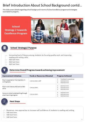 Private school annual report samples pdf doc ppt document report template