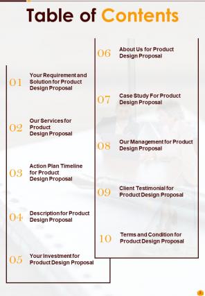 Product design proposal example document report doc pdf ppt