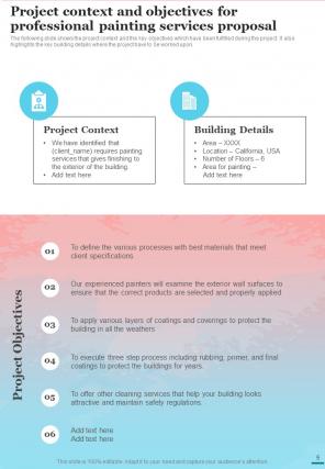 Professional Painting Services Proposal Report Sample Example Document