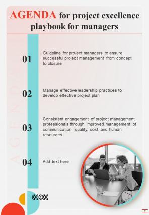 Project Excellence Playbook For Managers Report Sample Example Document Best
