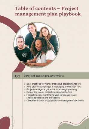 Project Management Plan Playbook Report Sample Example Document Pre-designed Engaging