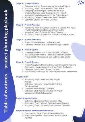 Project Planning Playbook Report Sample Example Document Professional Adaptable