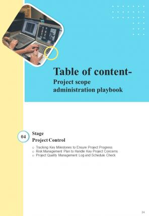 Project Scope Administration Playbook Report Sample Example Document Researched Template