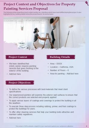 Property Painting Services Proposal Report Sample Example Document