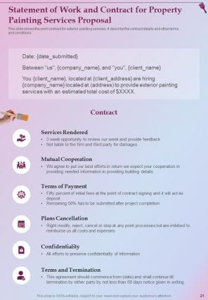 Property Painting Services Proposal Report Sample Example Document