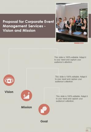 Proposal For Corporate Event Management Services Report Sample Example Document