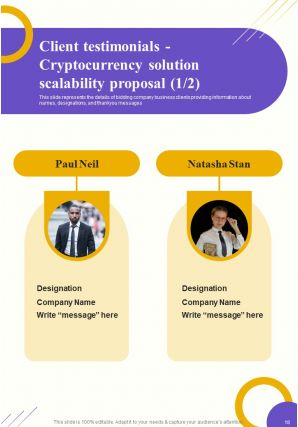 Proposal For Cryptocurrency Solution Scalability Report Sample Example Document Idea Graphical