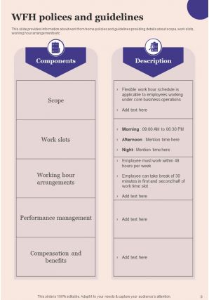 Proposal For Flexible Work Arrangements Report Sample Example Document Professionally Attractive