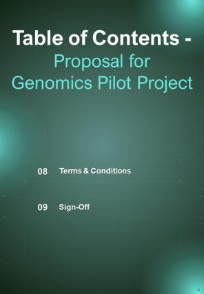 Proposal For Genomics Pilot Project Report Sample Example Document Graphical Slides