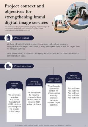 Proposal For Strengthening Brand Digital Image Report Sample Example Document Professional Researched