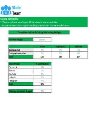 Publicity Marketing Budget Excel Spreadsheet Worksheet Xlcsv XL Bundle V Informative