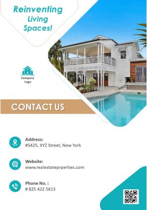 Real estate brochure design four page template