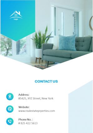 Real estate for sale four page brochure template