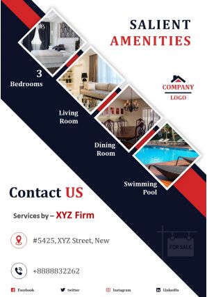 Real estate marketing two page brochure template